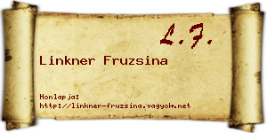 Linkner Fruzsina névjegykártya